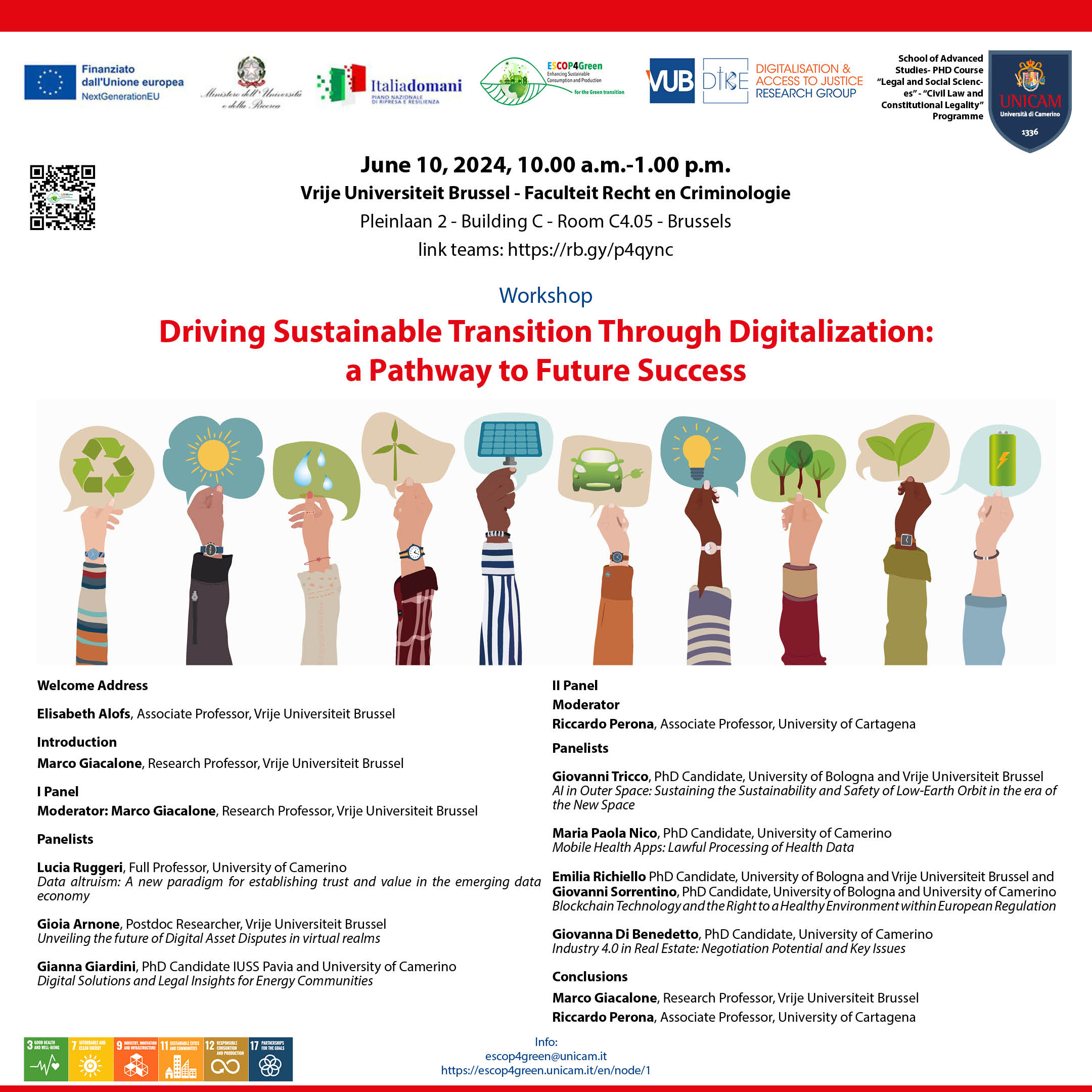 Workshop "Driving Sustainable Transition Through Digitalization: a Pathway to Future Success"