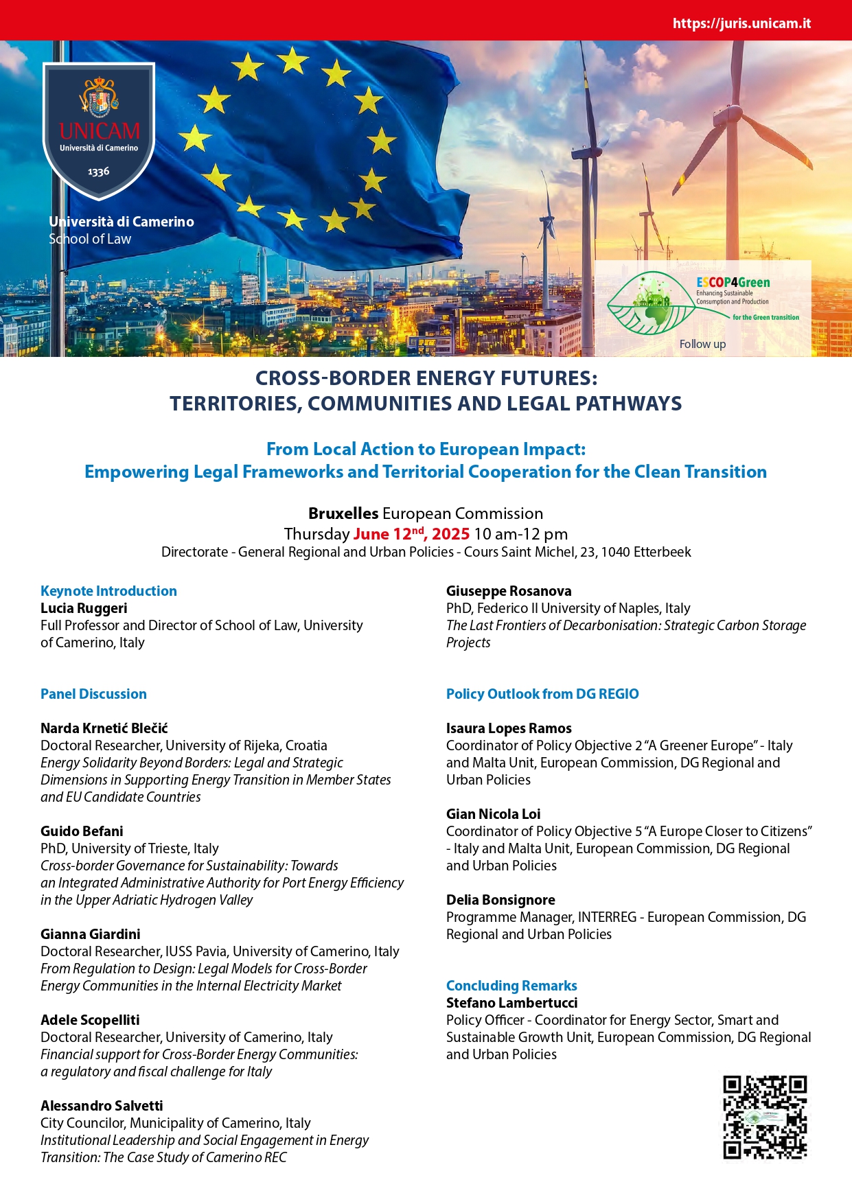 Cross-border energy futures: territories, communities and legal pathways. From Local Action to European Impact: Empowering Legal Frameworks and Territorial Cooperation for the Clean Transition