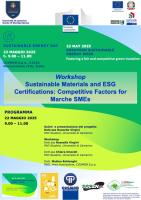 Workshop "Sustainable Materials and ESG Certifications: Competitive Factors for Marche SMEs" 